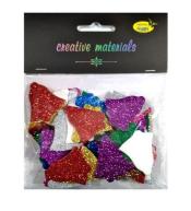 Dzwonki z pianki brokatowej kolorowe ok 60szt