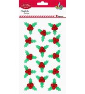 Naklejki 3D liście ostrokrzewu 14szt