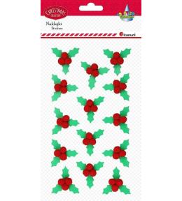 Naklejki 3D liście ostrokrzewu 14szt