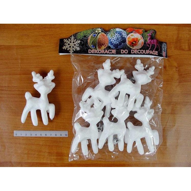 Renifery styropianowe do decoupage
