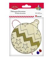 Zawieszka drewniana bombka 104x126mm