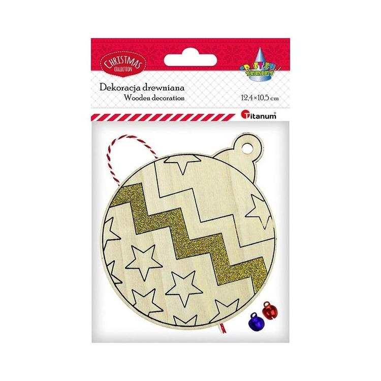 Zawieszka drewniana bombka 104x126mm