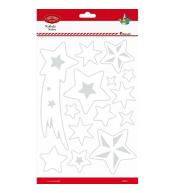 Naklejki fluorescencyjne gwiazdy białe 14szt