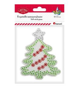 Kryształki samoprzylepne choinka 100x127mm