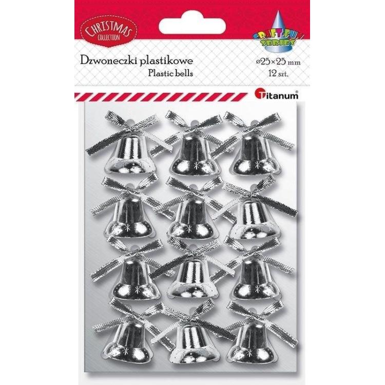 Dzwoneczki plastikowe 25mm 12szt