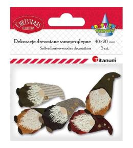 Dekoracje samoprzylepne krasnale 20x40mm 5szt mix