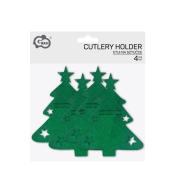 Etui na sztućce Choinka 16,5x20,5cm 4szt