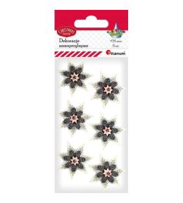 Dekoracje samoprzylepne papierowo-foliowe 3D 6szt