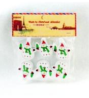 Klamerki ozdobne zimowe Bałwanek 6szt