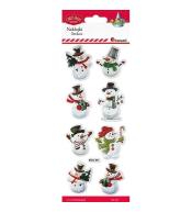 Naklejki wypukłe miękkie bałwanki 8szt