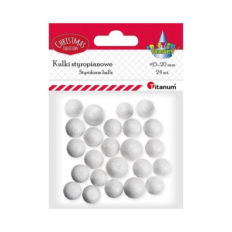 Styropianowe kulki 15/20mm białe 24szt