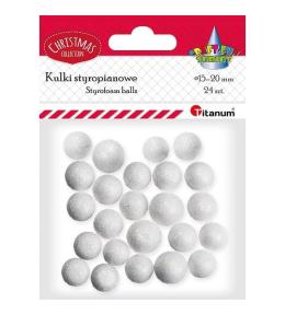 Styropianowe kulki 15/20mm białe 24szt