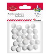 Styropianowe kulki 15/20mm białe 24szt