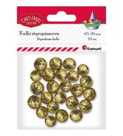 Styropianowe kulki 15/20mm złote 24szt