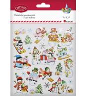 Naklejki papierowe bałwanki 2 arkusze