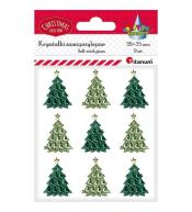 Kryształki samoprzylepne choinki 24x32mm 9szt