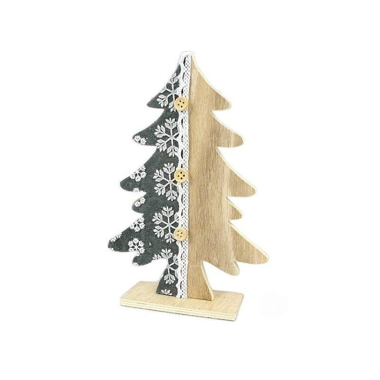 Dekoracja świąteczna drewniana choinka