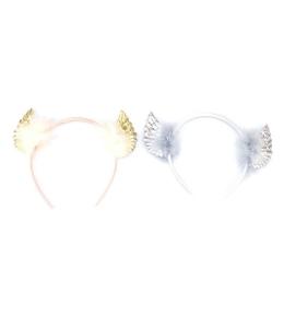 Opaska Skrzydełka z puszkiem 14cm MIX