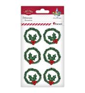 Wianki z drucika dekoracyjnego zielone 4cm 6szt