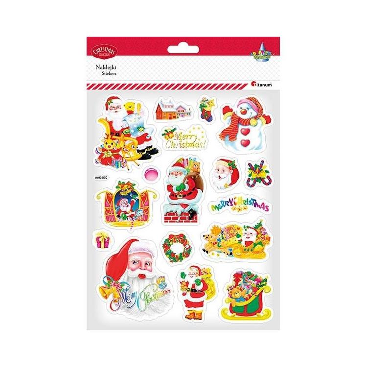 Naklejki wypukłe Boże Narodzenie 17szt