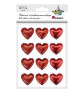 Dekoracje samoprzylepne serca 12szt