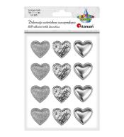 Dekoracje samoprzylepne serca 12szt