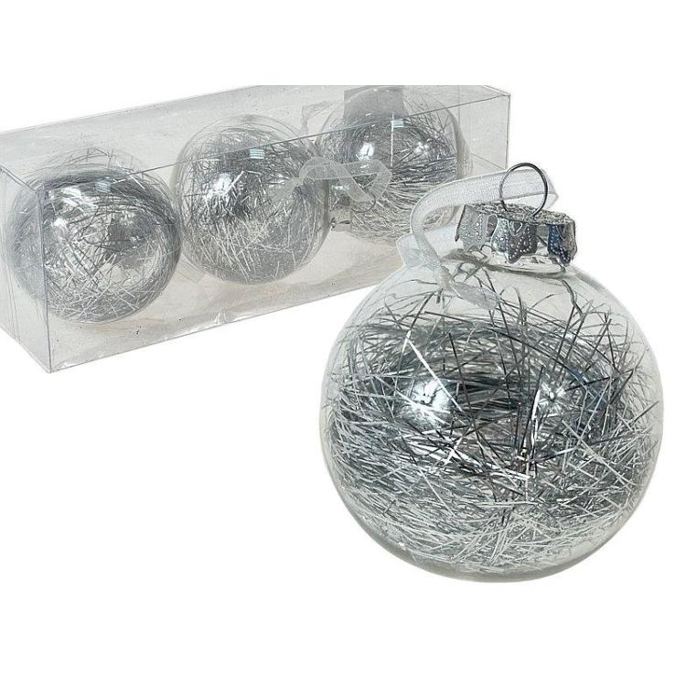 Bombki akrylowe z wypełnieniem 3szt