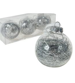 Bombki akrylowe z wypełnieniem 3szt