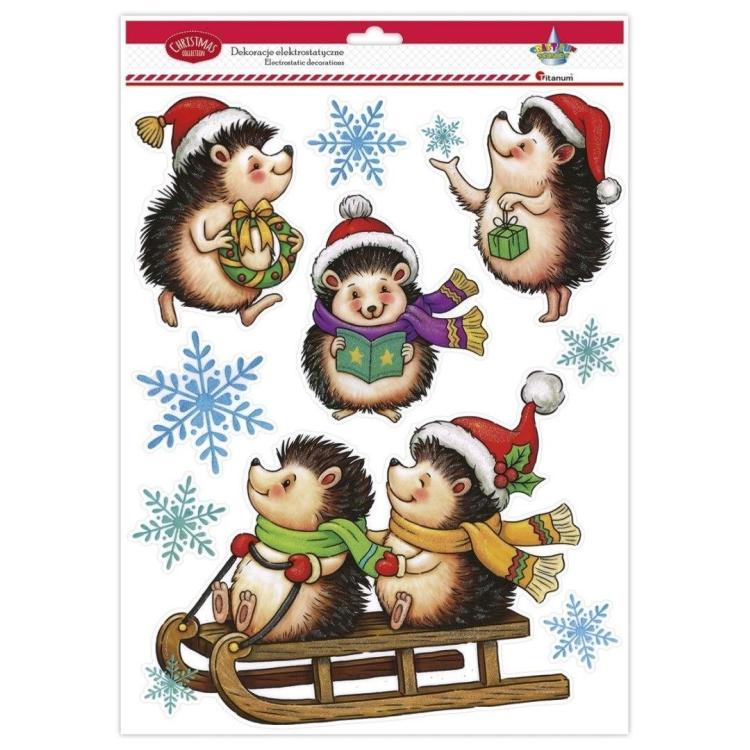 Dekoracje elektrostatyczne Jeże 9szt