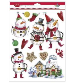 Dekoracje elektrostatyczne Bałwanki 12szt