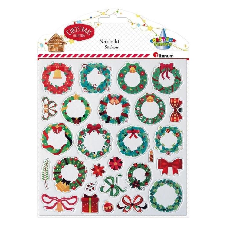 Naklejki 3D papier na filcu wianki 27szt