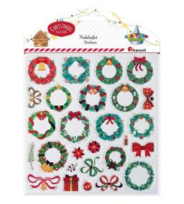 Naklejki 3D papier na filcu wianki 27szt