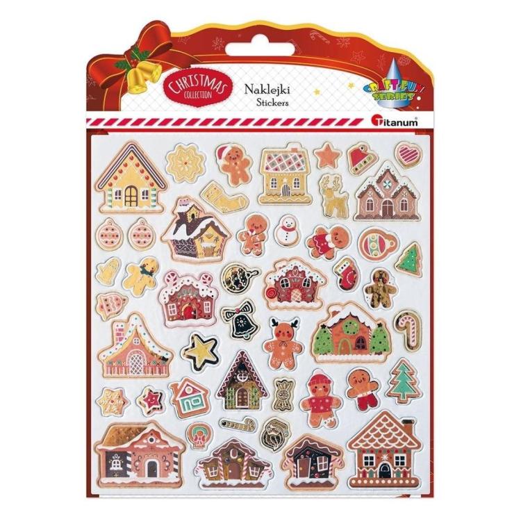 Naklejki 3D papier na filcu 47szt