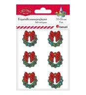 Kryształki samoprzylepne wianki 6szt