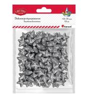 Styropianowe gwiazdki 20x18mm srebrne 60szt