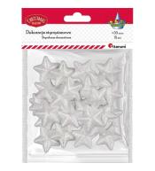 Styropianowe gwiazdki 30x28mm białe 18szt