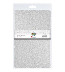 Tkanina dekoracyjna siatka koronkowa biała 60x50cm