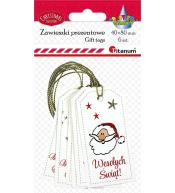Zawieszki prezentowe 4x8cm 6szt