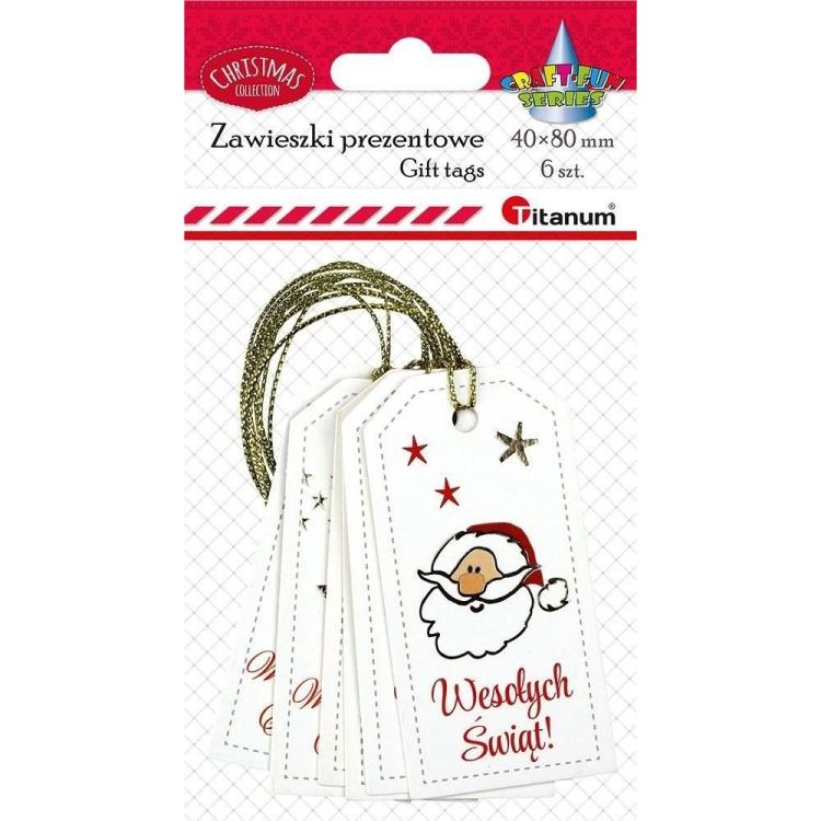 Zawieszki prezentowe 4x8cm 6szt