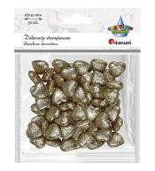 Styropianowe serca 19x19mm złote 50szt