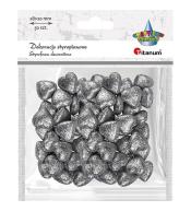 Styropianowe serca 19x19mm srebrne 50szt