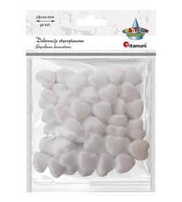 Styropianowe serca 19x19mm białe 50szt