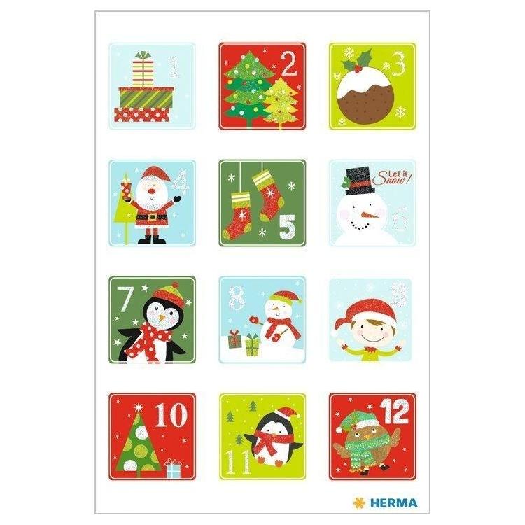 Naklejki kalendarz adwentowy