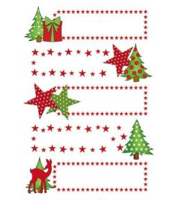 Naklejki na prezenty w gwiazdki