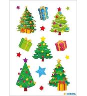 Naklejki choinki i prezenty