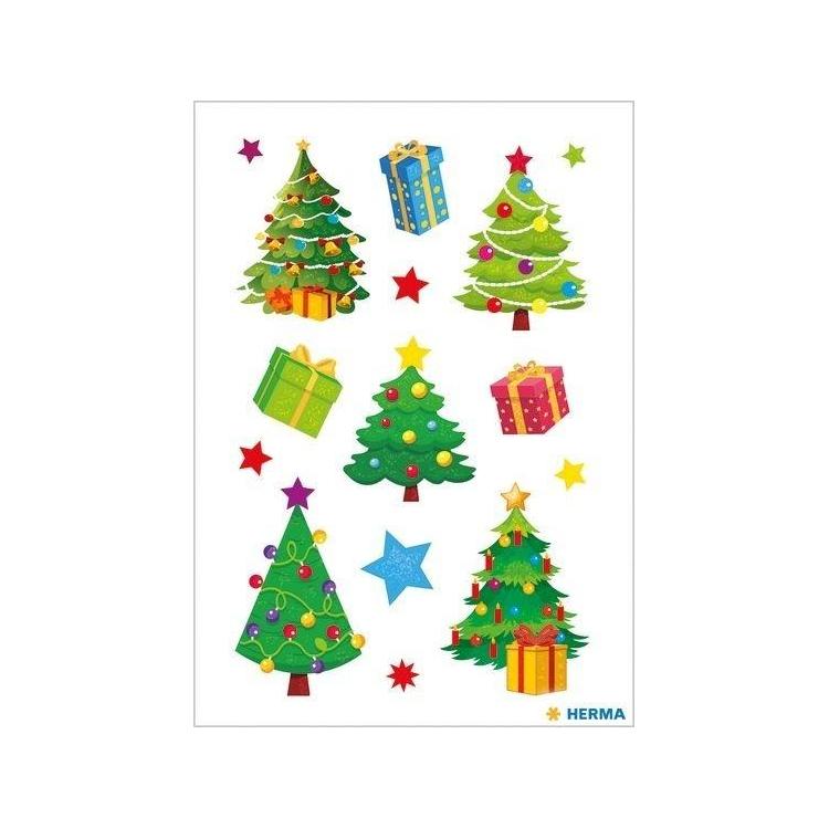 Naklejki choinki i prezenty