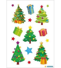 Naklejki choinki i prezenty