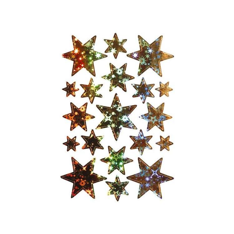 Naklejki gwiazdki holograficzne