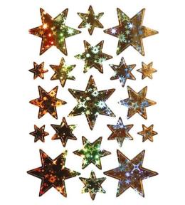 Naklejki gwiazdki holograficzne