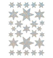 Naklejki gwiazdki srebrne